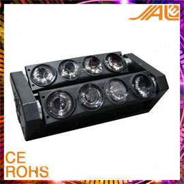8pcs 10w Rgbw 4 em 1 conduziu luzes principais moventes do feixe da aranha para o disco