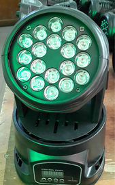 O disco conduziu a fase que ilumina 18pcs a mini luz movente 100-240V 50-60HZ