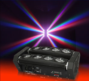 o Cree de 8pcs 10w conduziu iluminação principal movente do disco da fase clara do feixe da aranha