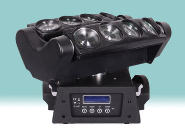 8 olhos 10w Rgbw 4 em 1 luz principal movente 14/18/42 ch Dmx 512 do diodo emissor de luz