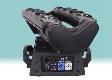 8 olhos 10w Rgbw 4 em 1 luz principal movente 14/18/42 ch Dmx 512 do diodo emissor de luz