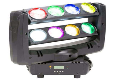 A aranha dobro da fileira conduziu RGBW claro 8pcs 10 watts de luz principal movente do diodo emissor de luz