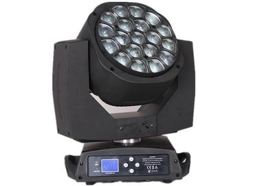 O olho da abelha conduziu a luz principal movente 19pcs 12w Rgbw do evento do zumbido 4 in1