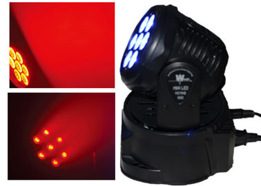 ângulo movente do feixe luminoso das cabeças do feriado da fase 80W de 7pcs RGBW 10 graus