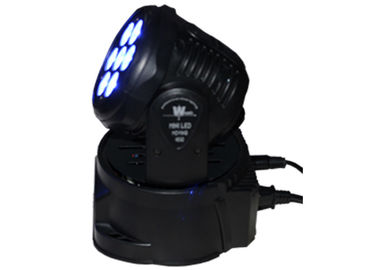 Luz clara da lavagem do ponto do feixe do disco do diodo emissor de luz da cabeça movente automática de 7pcs RGBW mini