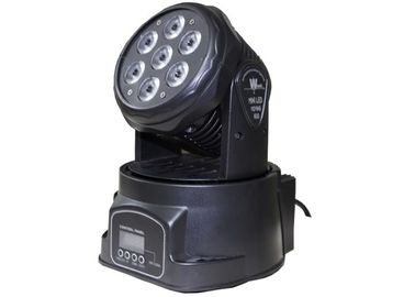 Luz clara da lavagem do ponto do feixe do disco do diodo emissor de luz da cabeça movente automática de 7pcs RGBW mini