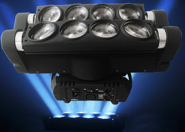 A aranha principal movente da iluminação do DJ do partido de disco ilumina cor do diodo emissor de luz 8x10W RGBW do Cree a multi