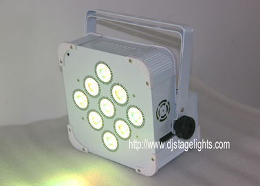 9pcsX18w latas sem fio da paridade do diodo emissor de luz do diodo emissor de luz DMX, luz conduzida recarregável da fase