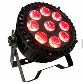 DMX512 RGBWA 9pcs * brilho alto da lavagem exterior da paridade do diodo emissor de luz 12w