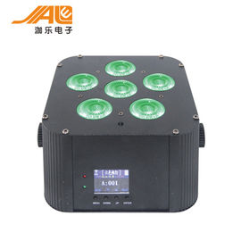 O DJ encena o uplight conduzido da bateria da luz 6x18w da paridade 6in1 do rgbwa do quadrilátero da bateria dmx sem fio uv claro para o casamento 