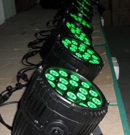 Iluminação profissional exterior de poupança de energia da fase da luz 18 x 10w RGBWA da paridade do diodo emissor de luz