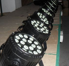 Iluminação profissional exterior de poupança de energia da fase da luz 18 x 10w RGBWA da paridade do diodo emissor de luz