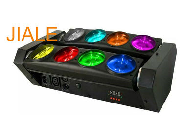 DMX512 RGBW 4in1 8 Eyes luz principal movente do diodo emissor de luz do feixe da aranha/luz de giro da fase