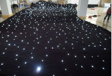 Decoração à prova de fogo da fase do fundo dos eventos da cortina de pano da estrela do diodo emissor de luz de veludo