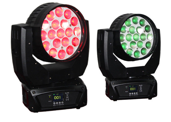 da lavagem principal movente do zumbido da luz do diodo emissor de luz de 540°Pan 270°Tilt 19pcs 12W RGBW 4in1 luz principal móvel