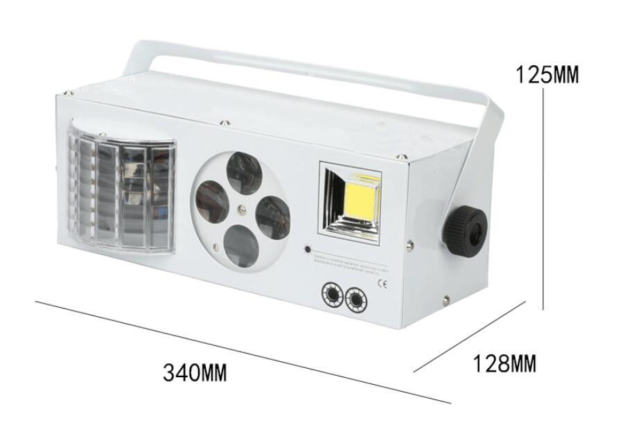 Lanterna elétrica colorida AC100 do estroboscópio do laser do efeito 4 in1 - 240V 40W