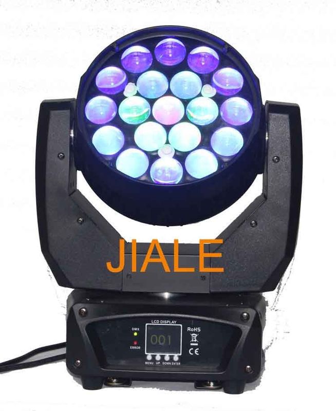 19 o zumbido conduzido Rgbw DJ de x 12w conduziu a luz da fase/luz principal movente da lavagem