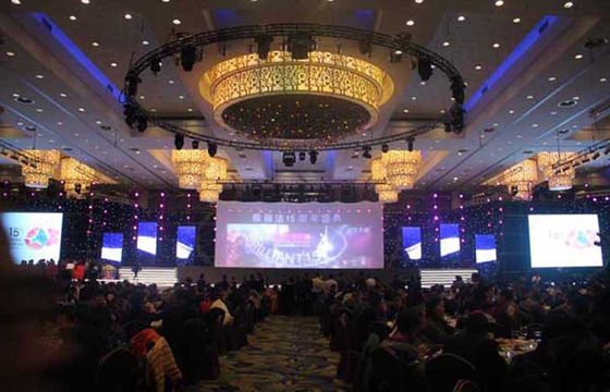 RGB brilhante super cortina da estrela do diodo emissor de luz de 6 x de 4m, pano da cortina do contexto para o fundo de fase