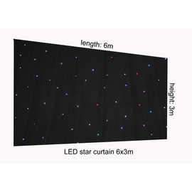 RGB cortina de pano da estrela do diodo emissor de luz de 6 x de 3m, cortinas da luz da estrela da fase do contexto para o fundo de fase