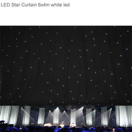 Cortina brilhante super da estrela do diodo emissor de luz de RGBW6x 4m, pano da cortina do contexto para o fundo de fase